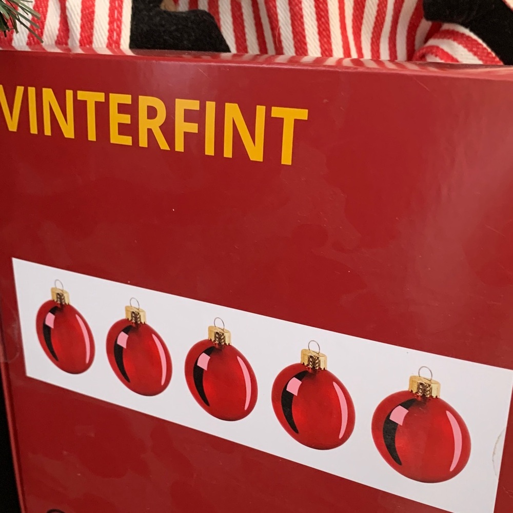 25 pc IKEA VINTERFINT Red Holiday round Christmas tree Ornaments • discontinued! - Picture 14 of 17